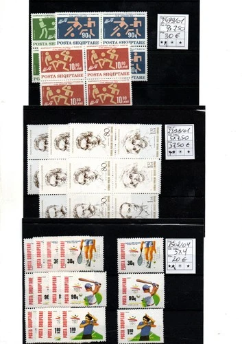 LOT OF 37 NEW ALBANIA STAMPS