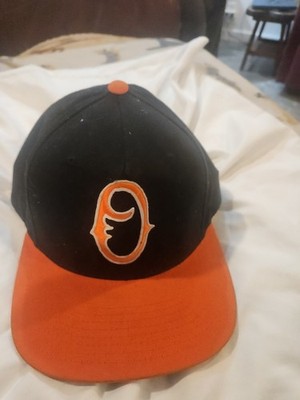 orange brim obey hat