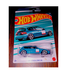 Hot Wheels Honda Civic EG 1992 Blue 1:64 Diecast Car Toy for Ages 3+