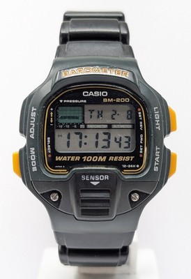 Casio BM-200W Vintage Digital Japan Watch Barometer Light Clock Rare