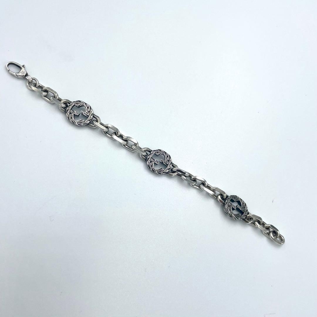 Gucci Interlocking Green Arabesque Chain Bracelet… - image 5