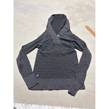 Athleta Gray Hooded Lightweight Pullover Sweater XS