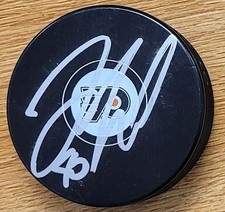 Autographed JORDAN WEAL Philadelphia Flyers Hockey Puck - w / COA