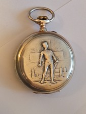 SCHÜTZENUHR 1904 Georges Jules Sandoz La Chaux-de-Fonds mit Le Coultre Werk RAR