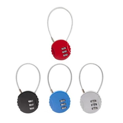 Travel Cable Lock Resettable Multi-purpose Bag Lock Suitcase Luggage Cable Lock