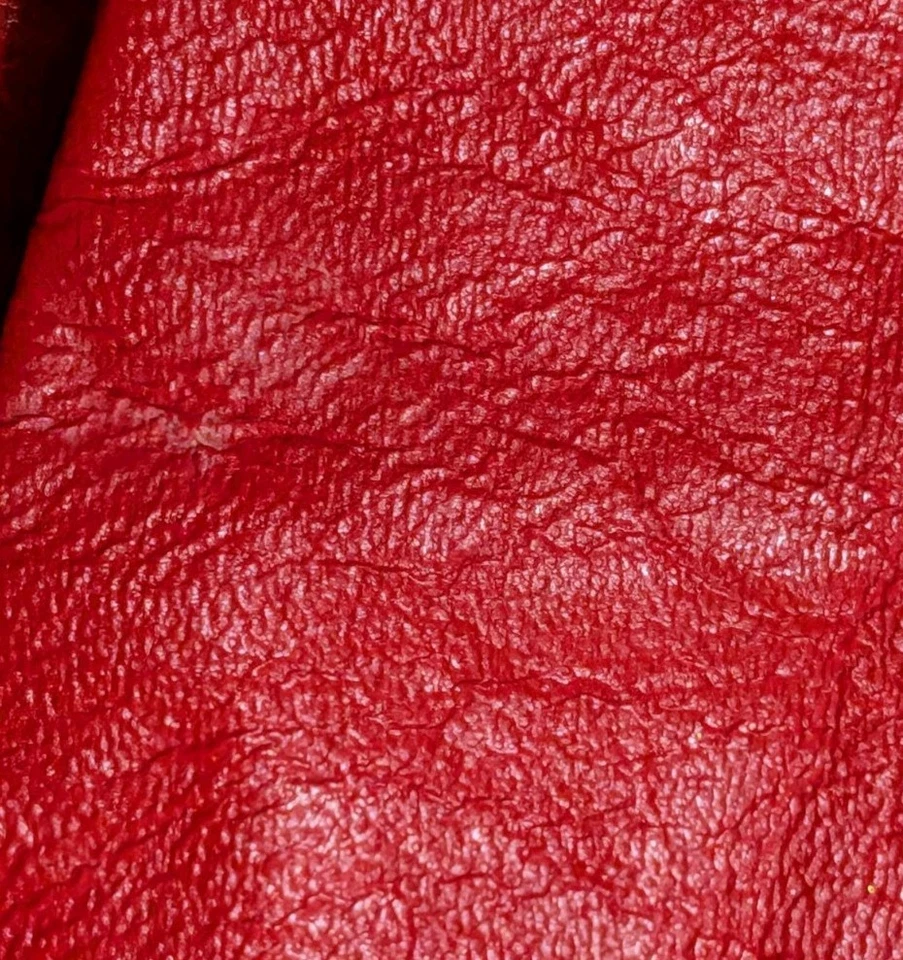 Falda lápiz Avon Fashions de colección para mujer forrada roja 100 % cuero/talla 3-4 Foto 4 de 4