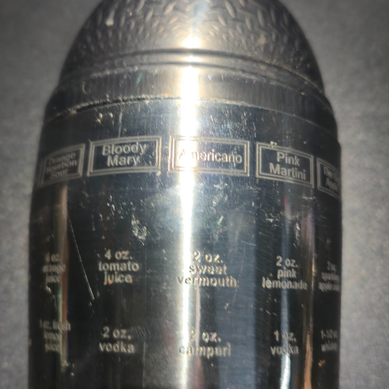 Martini Cocktail Drink Mixer Set w/ Drink Recipies Written On Shaker image 7