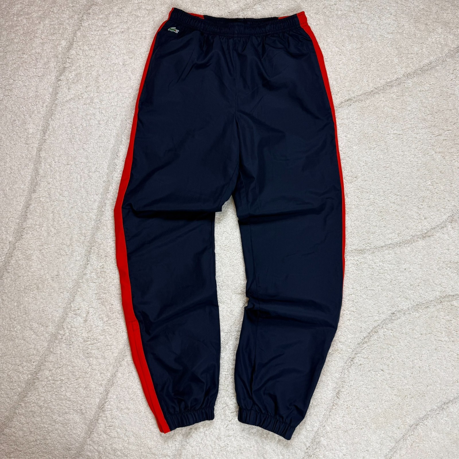 VTG Lacoste Sport 00s Red Navy Shell Jacket & Bottoms Sz 14 Years Tracksuit Set image 7