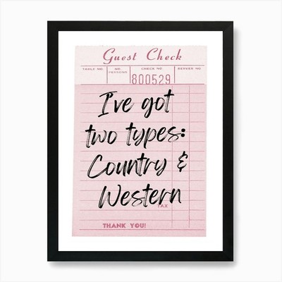 Guest Check I'Ve Got Types Two Type Gerahmtes Wandbild Poster Leinwanddruck Bild