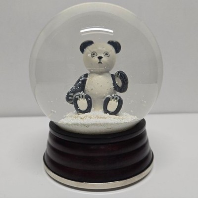 Thomas O Brien vintage modern Panda snow globe Christmas Holiday 2005