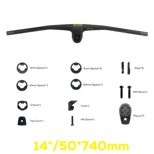 Vollcarbon MTB Lenker -9° -10° -12° -14° 31,8mm integrierter Cockpit Riser Bar - Bild 7 von 40