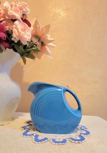 Fiesta Peacock Blue 64 oz. Disc Pitcher Color Discontinued 2015 Homer Laughlin