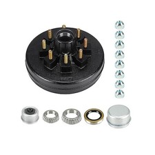 Youxmoto Trailer Brake Drum Kit 8-Hole 6.5" Bolt Circle, Replaces 12" X 2" Tr...