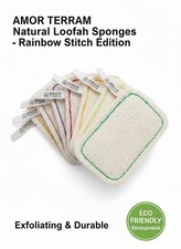 Natural Loofah Sponge | 6 Pack | Eco-Friendly Exfoliating Body and Dish Scrubber
