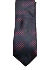 Vtg Bert Pulitzer Silk Tie Navy Blue Red Polka Dot 56x3.5 Made in USA
