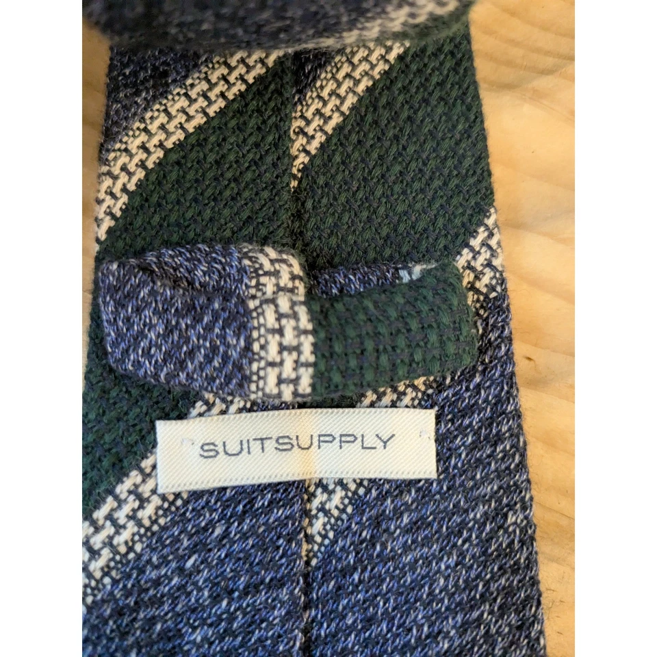 Corbata a rayas SuitSupply para hombre mezcla de seda/lino/lana/algodón 60,5 x 3,25 Foto 3 de 4
