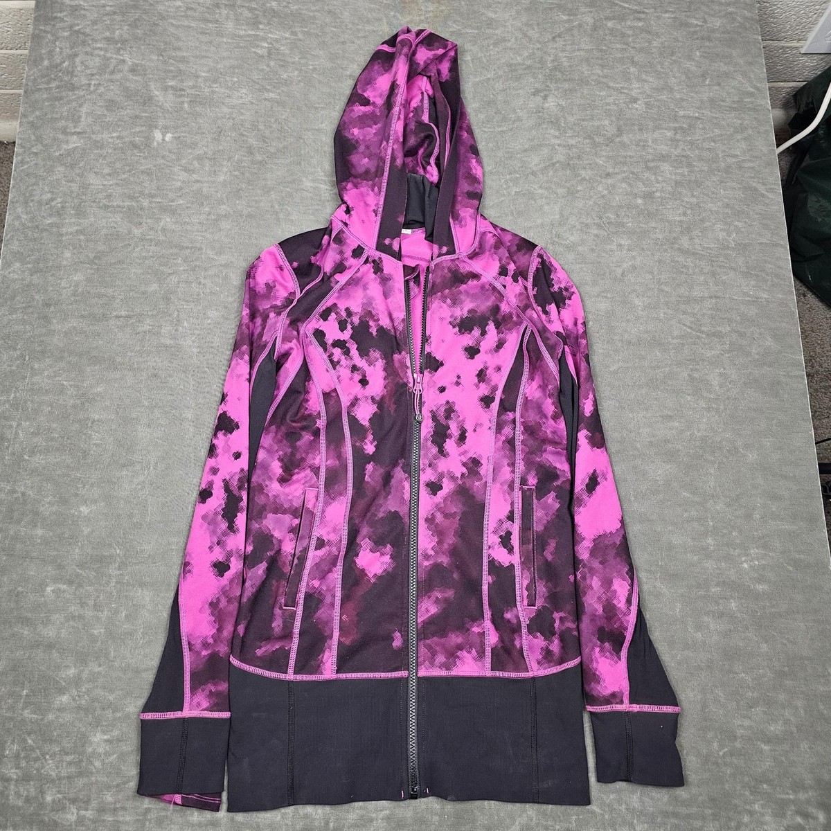 Lululemon Jacket Womens 6 Pink Purple Black Define Full Zip Hooded