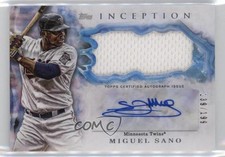 2017 Topps Inception 139/199 Miguel Sano #IAP-MS Patch Auto 12xs