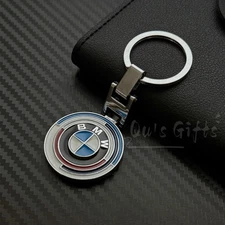 BMW 50th Anniversary Double-Sided Logo Enamel Keychain US Seller Free Shipping