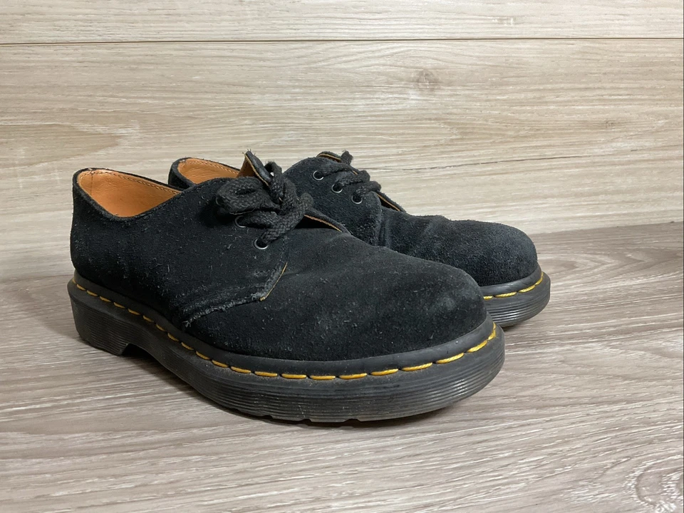 Zapatos Oxford Dr. Martens de gamuza negra 1461 hechos en Inglaterra para mujer EE. UU. 6 UK 4 37 Foto 2 de 4