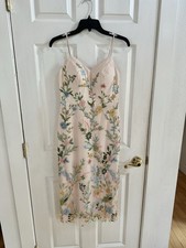 Azazie Light Pink Wedding Guest Camisole Midi Dress Size Small