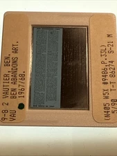 Ben Vautier “Ben Abandons Art” French Art 35mm Slide