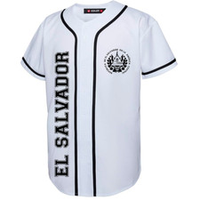 Authentic El Salvador White Baseball Jersey – National Pride Edition