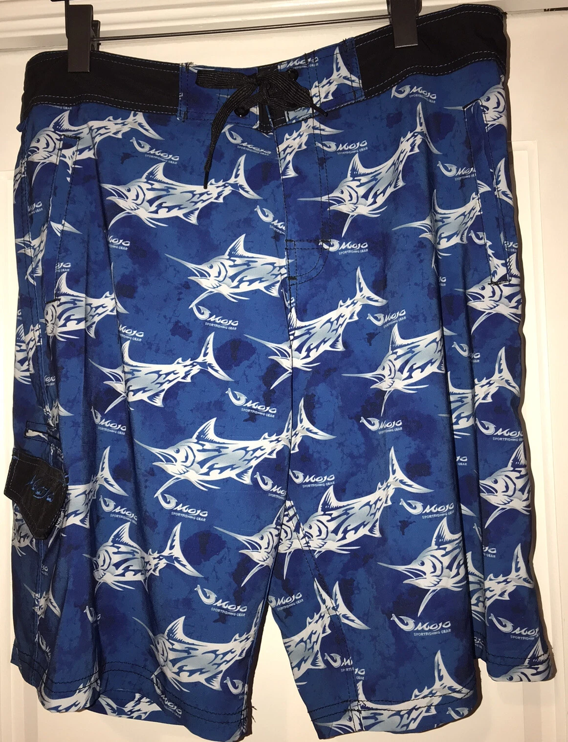 Mojo Fishing Boardshorts Marlin Breathable Size 36. New W/out Tags Quick Dry UV