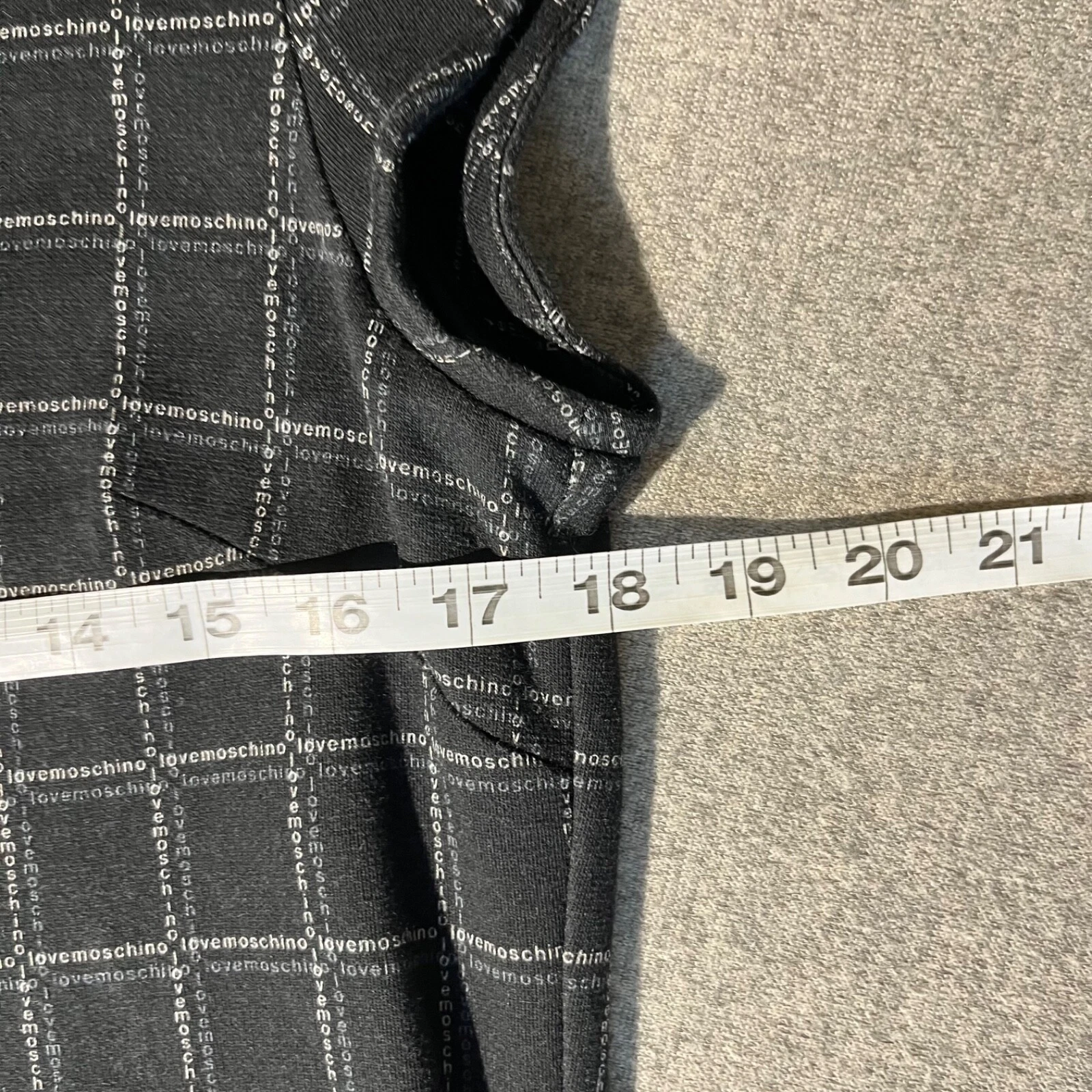 Love Moschino abito donna taglia 10 nero cambio finestra quadri corto casual