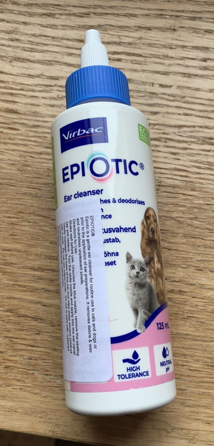 VIRBAC Epiotic liquid Ear Cleaner for Dogs & Cats 125ml, NEW Exp 10/