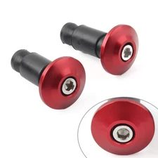 Motorcycle 7/8'' Red Handle Bar End Weights Handlebar Grips Cap Plugs Dirt Bike