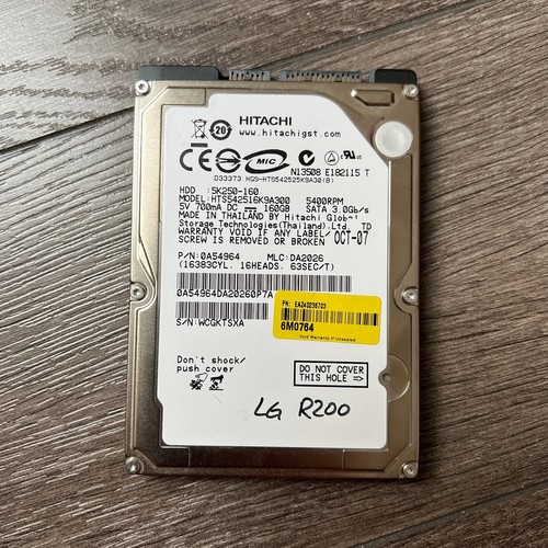Hitachi Travelstar 160 GB 5400 2,5" SATA interne Festplatte HTS542516K9A300