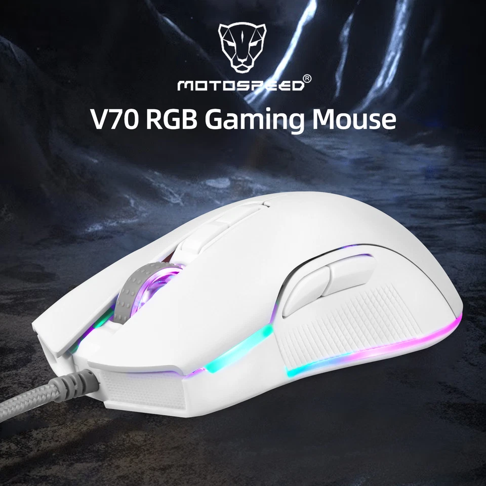 Motospeed V70 USB Wired Gaming    Ergonomic Design 8-gear B9B1 - Image 2 of 4