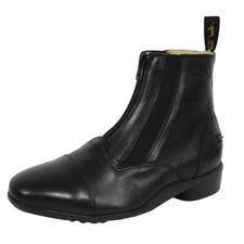 MARK TODD SHORT TIMARU DUAL ELASTIC BLACK LEATHER RIDING BOOTS SIZE 45 / UK 11