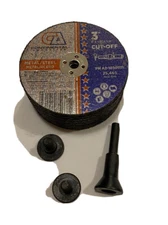 3” Stainless Metal Cut Off Wheels 10 Pack With 3pc 1/4” Mandrel set arbor shank