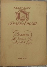 Theatre Programme Polish PENELOPA Morstin Program 1946 / 1947