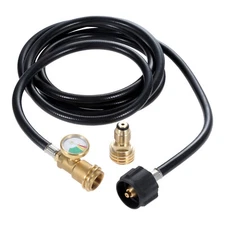 Propane Gas Tank Extension Hose QCC1/POL Connection Gauge Tank Adapter Fittings