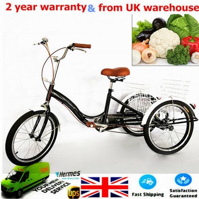 3 wheel bicycle with basket