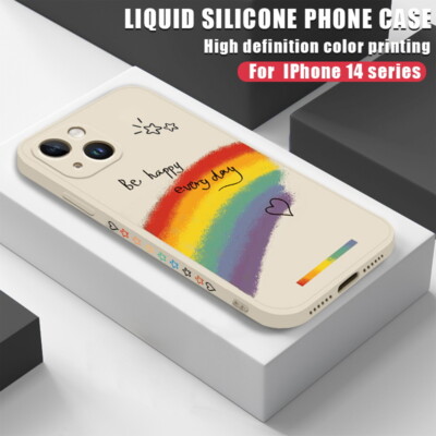 For iPhone 15 14 13 12 11 Pro Max XS XR Plus Rainbow