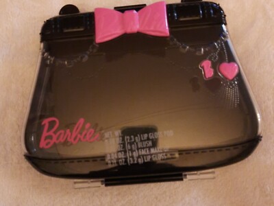 Barbie Makeup Cosmetic Beauty Box,Case, Pink And Black. (No Products Inside)