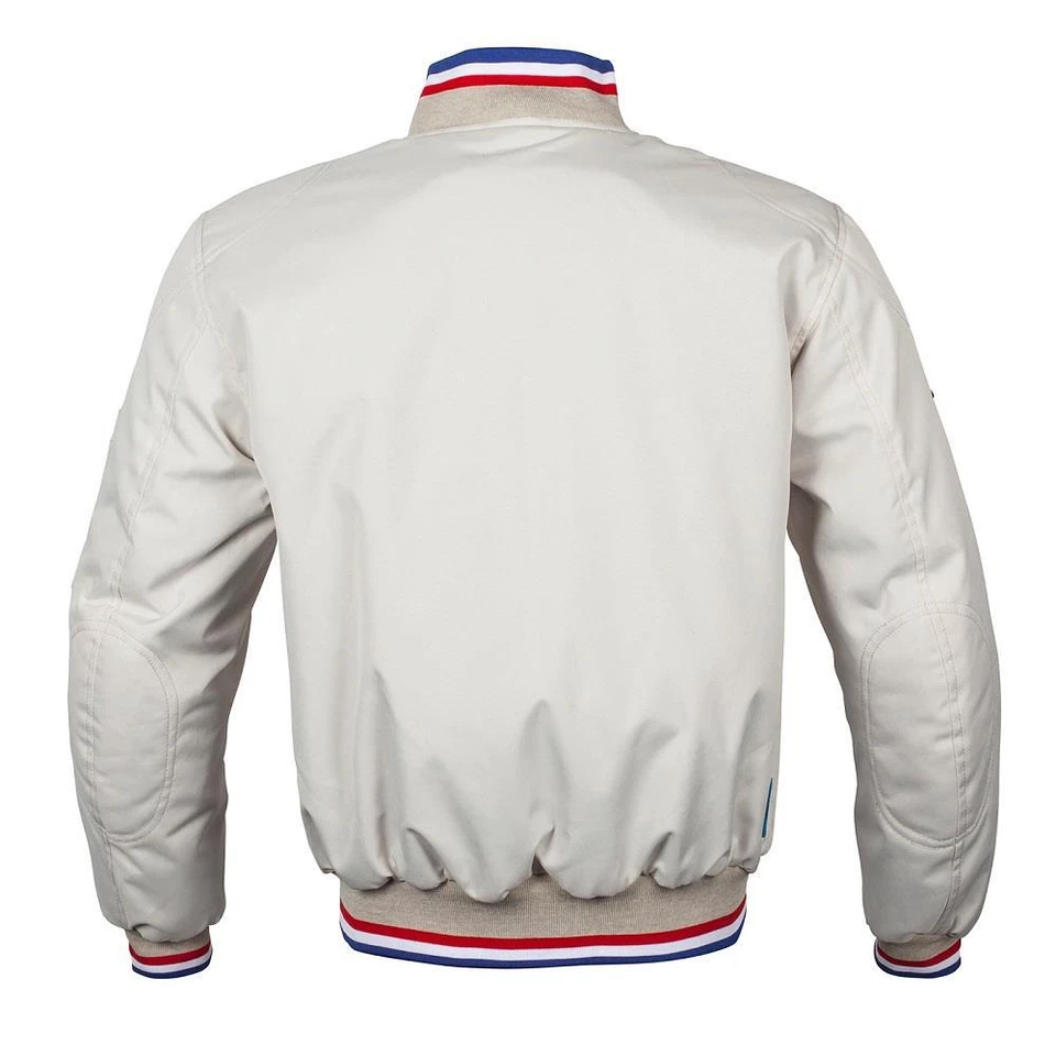 Spada Air Force 1 Royale Waterproof Motorcycle Scooter Bomber Jacket Ivory White - Image 2 of 4