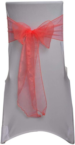 Silla de organza de boda fajas ancho lazo completo para decoración de fiesta 1x-100x - Imagen 68 de 391