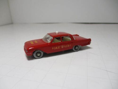 Matchbox 59B Ford Fairlane Fire Chief Car Restored w/silver plastic wheels code3 - Picture 1 of 12