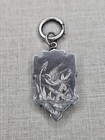 Antique Victorian Large Sterling Silver Etched Locket - Bird Design - England  — photo 2