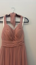 Azazie Halter Neckline Bridesmaid Dress in Dusty Rose Size A4