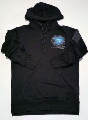 NASA x Celio Black Hoodie S Unisex Graphic Prints Embroidered Patch Sleeve VGC