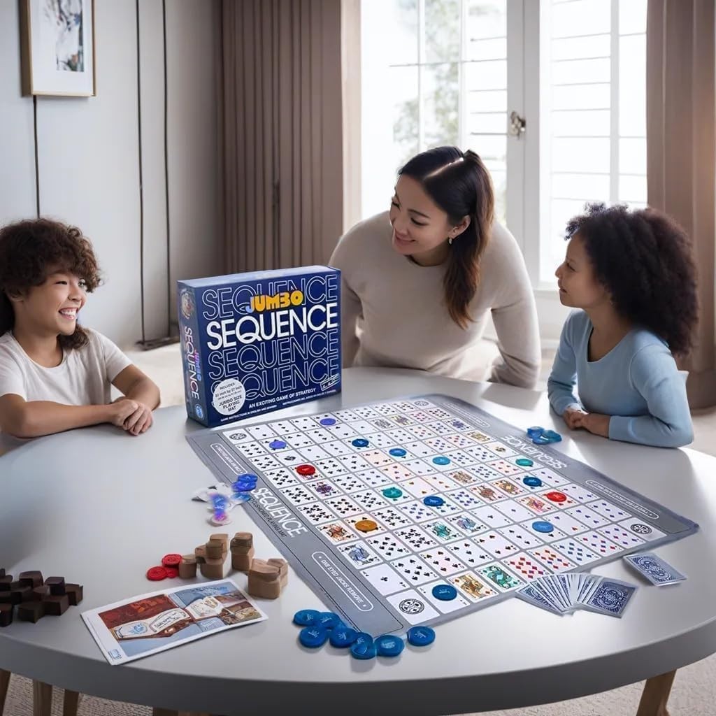 The Original Jumbo Sequence Board Game with Foldable Mat – Fun | eBay