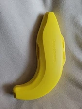 Tupperware #6167A&6168A Forget Me Not Banana Keeper Yellow 10"  FREE SHIPPING