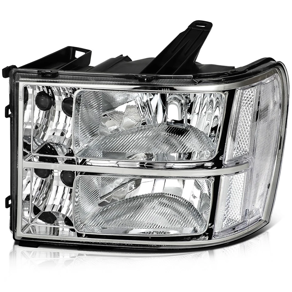 Conjunto de faros izquierdo+derecho para GMC Sierra 2500 3500 HD 1500 2007-2014 cromado Foto 4 de 4