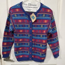 NWT Gymboree Sweater Girls 2XL Snowflake Fair Isle Cardigan Cotton Winter